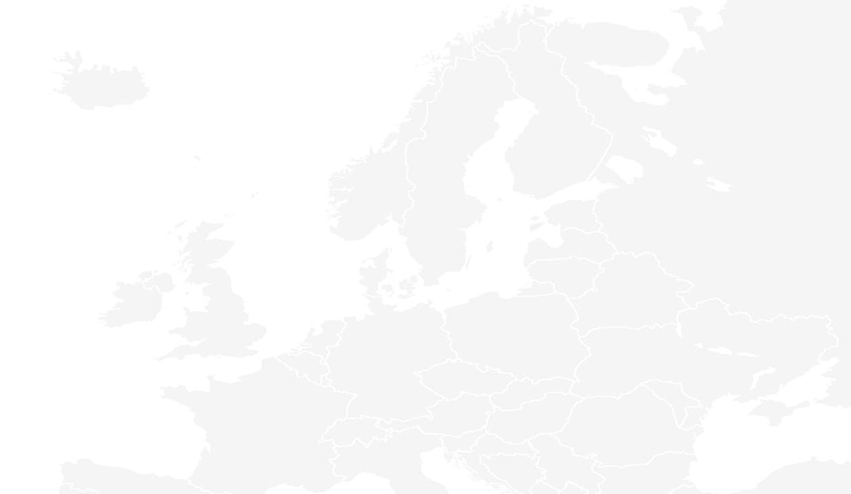Map of Europe with the Industrio Capital office locations